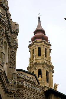 Tower, La Seo Cathedral, Zaragoza, Spain, 2007. Creator: Samuel Magal
