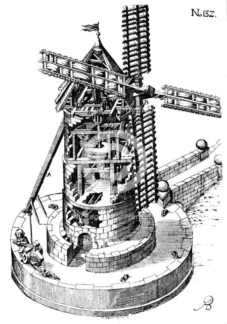 Tower mill, 1620. Creator: Unknown.