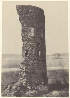 Tower Struck by Lightning, Saint-Ouen Bay, 1854. Creator: Thomas Sutton