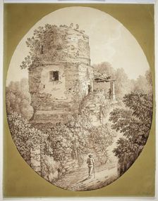 Tower with Man Walking, 1797. Creator: Jacob Philip Hackert