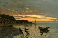 Towing a Boat, Honfleur, 1864. Creator: Monet, Claude (1840-1926)