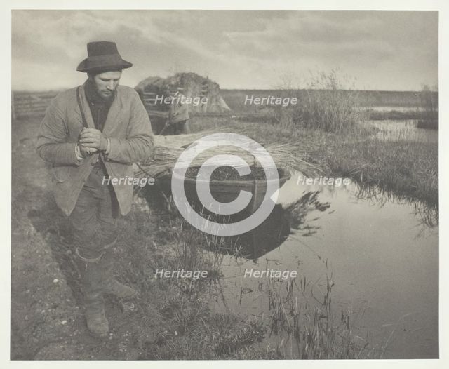 Towing the Reed, 1886. Creator: Peter Henry Emerson.