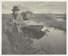 Towing the Reed, 1886. Creator: Peter Henry Emerson