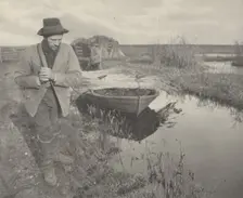 Towing the Reed, 1886. Creators: Dr Peter Henry Emerson, Thomas Frederick Goodall