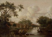 Town with River, 1680-1690. Creator: P. van Mase