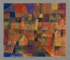 Town with the Three Domes, 1914. Creator: Paul Klee