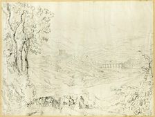 Town and Castle of Hay, 1844. Creator: Joseph Murray Ince