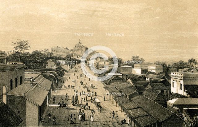 'Town and fort of Trichinopoly', India, 1847. Artist: Unknown