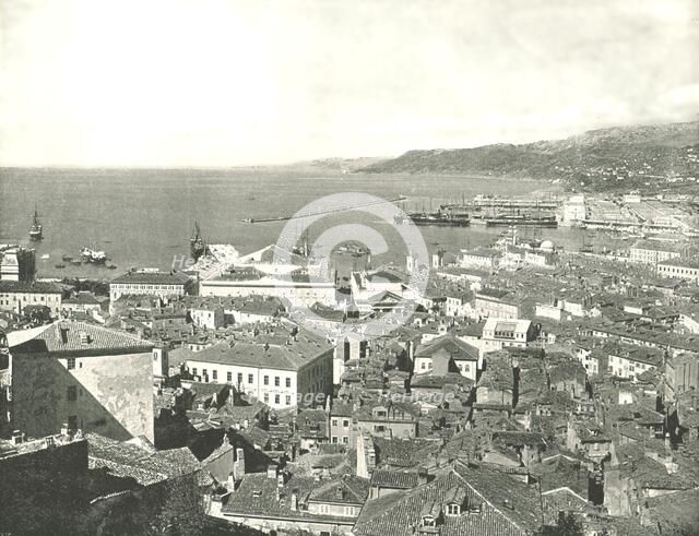 Town and harbour, Trieste, Italy, 1895.  Creator: W & S Ltd.