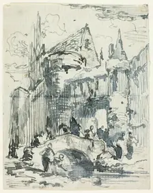 Town Bridge and Portal, 1820/39. Creator: William Leighton Leitch