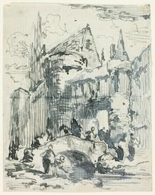 Town Bridge and Portal, 1820/39. Creator: William Leighton Leitch