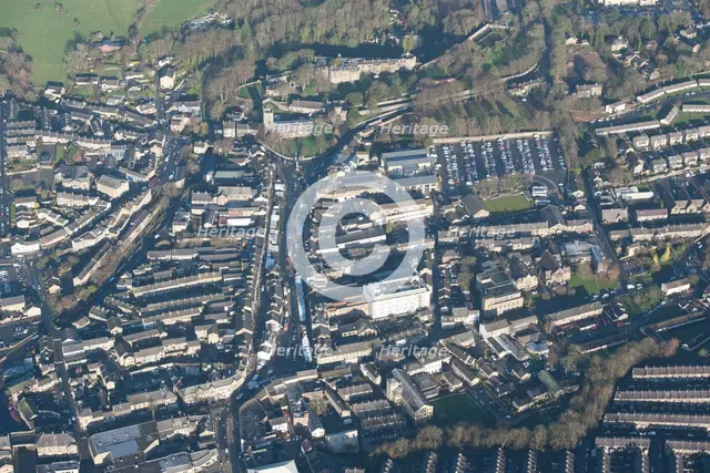Town centre on market day, Skipton, North Yorkshire, 2014. Creator: Historic England Staff Photographer.