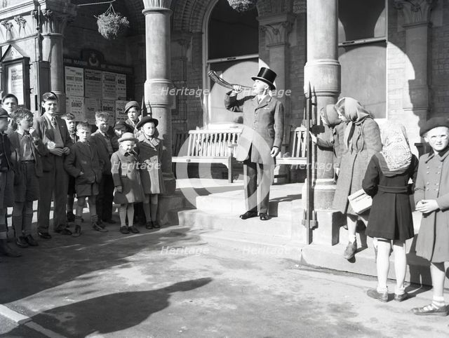 Town crier, Hungerford, Berkshire, c1955. Creator: Arthur Charles Kirby Ware.