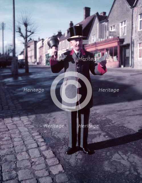 Town crier reading proclamation, Hocktide Festival, Hungerford, Berkshire, c1955. Creator: Arthur Charles Kirby Ware.