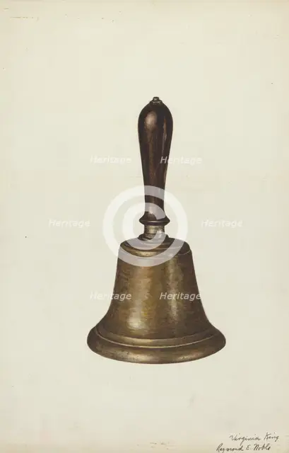 Town Crier's Bell, 1935/1942. Creator: Raymond E. Noble.