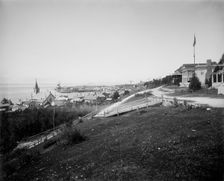 Town from the east end, Mackinac Island, The, between 1880 and 1899. Creator: Unknown