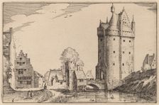Town Gate, published 1612. Creator: Claes Jansz Visscher