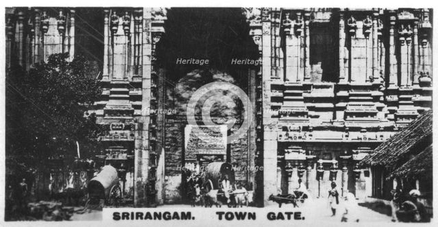 Town gate, Srirangam, India, c1925. Artist: Unknown