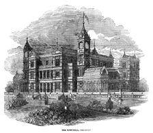 Town Hall, Melbourne, Australia 1855. Artist: J Pass
