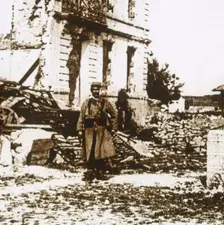 Town Hall at Ablain-Saint-Nazaire, Northern France, c1914-c1918