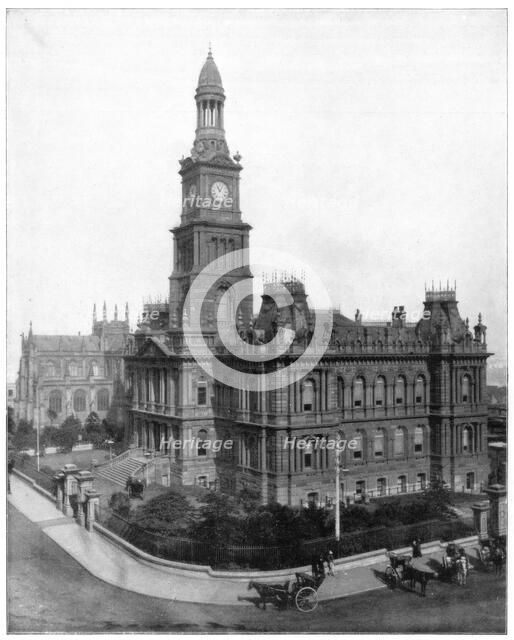 Town Hall and Square, Sydney, Australia, late 19th century.Artist: John L Stoddard