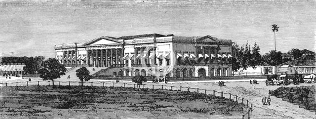 'Town Hall, Bombay; Bombay and the Malabar Coast', 1875. Creator: C. B. Low.