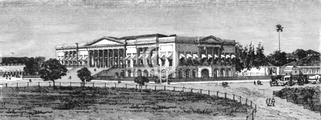 'Town Hall, Bombay; Bombay and the Malabar Coast', 1875. Creator: C. B. Low.