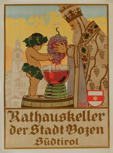 Town Hall Cellar of the City of Bolzano - South Tyrol, 1922. Creator: Stolz, Albert (1875-1947)