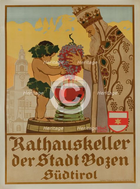 Town Hall Cellar of the City of Bolzano - South Tyrol, 1922. Creator: Stolz, Albert (1875-1947).