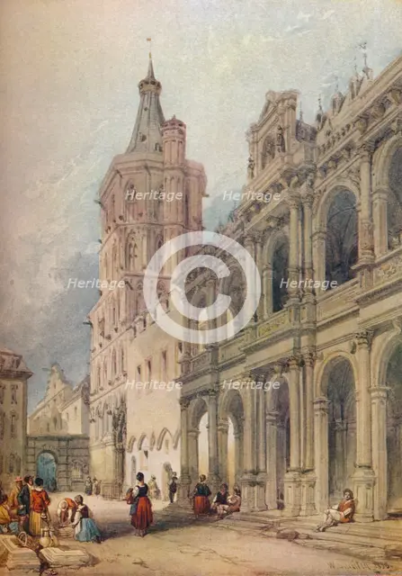 'Town Hall, Cologne', c1841. Artist: William Leighton Leitch.