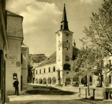 Town hall, Gumpoldskirchen, Mödling, Lower Austria, c1935. Creator: Unknown