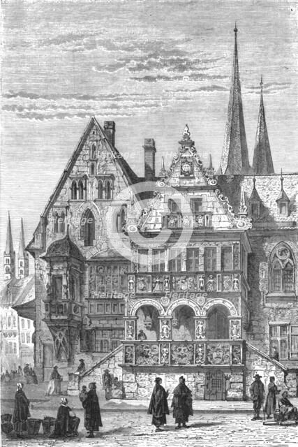''Town Hall, Halberstadt; From Alsace to the Hartz', 1875. Creator: Unknown.