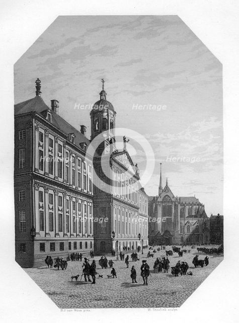 Town Hall in Amsterdam, Netherlands, c1870. Artist: W Steelink