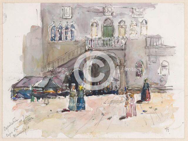 Town hall in Capodistria, 1902. Creator: Carel Nicolaas Storm.