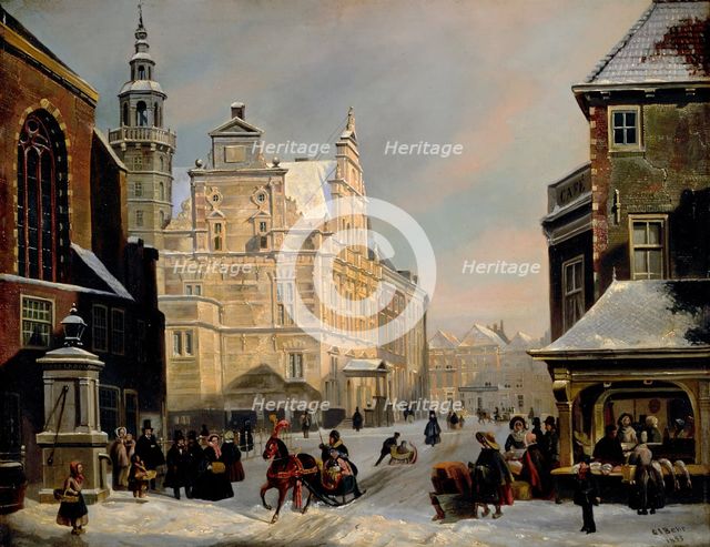 Town Hall, The Hague, 1853. Creator: Carel Jacobus Behr.
