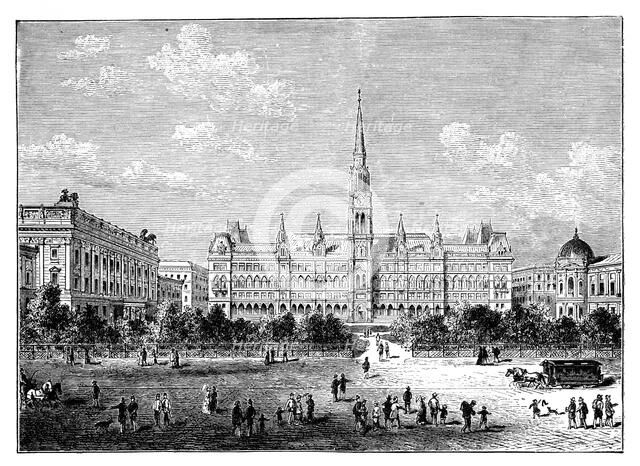 Town Hall, Vienna, Austria c1888. Artist: Unknown