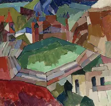 Town in Southern Russia, 1914-1916. Artist: Lentulov, Aristarkh Vasilyevich (1882-1943)