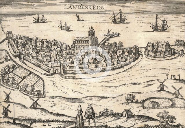 Town of Landskrona, Sweden, 1580s. Artist: Unknown