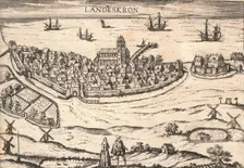 Town of Landskrona, Sweden, 1580s. Creator: Unknown