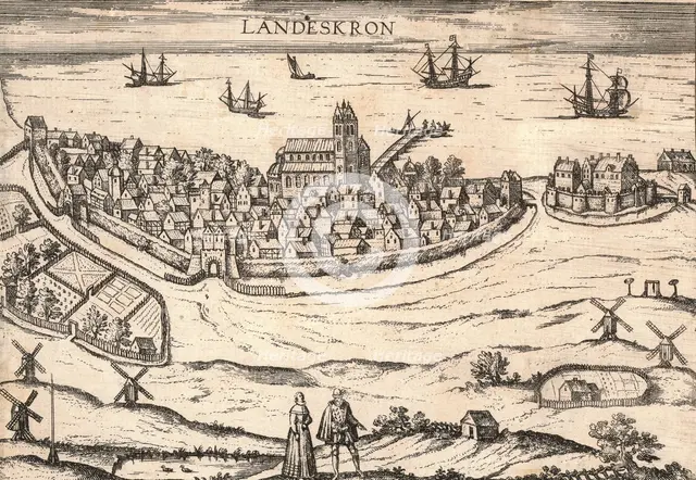 Town of Landskrona, Sweden, 1580s. Creator: Unknown.