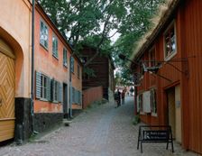 Town quarter, Skansen, Stockholm, Sweden. Creator: Peter Thompson