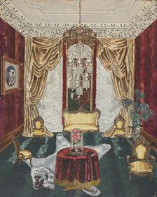 Townhouse Parlor, 1869, 1935/1942. Creator: Perkins Harnly