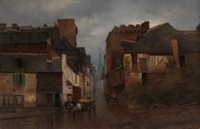 Townscape from Vitré, 1879. Creator: Oscar Kleineh