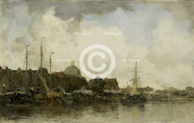 Townscape with a Domed Church, c.1872-c.1875. Creator: Jacob Henricus Maris.