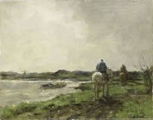 Towpath, c.1896. Creator: Jacob Henricus Maris