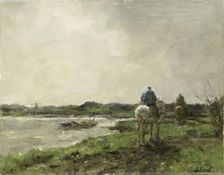 Towpath, c.1896. Creator: Jacob Henricus Maris