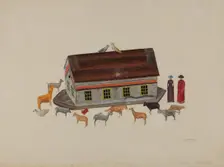 Toy Noah's Ark, c. 1937. Creator: Chris Makrenos