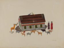 Toy Noah's Ark, c. 1937. Creator: Chris Makrenos