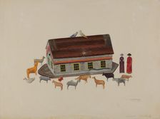 Toy Noah's Ark, c. 1937. Creator: Chris Makrenos