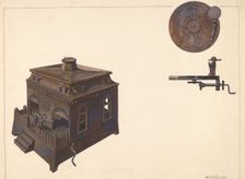 Toy Bank: Building and Revolving Dog, c. 1938. Creator: William O. Fletcher
